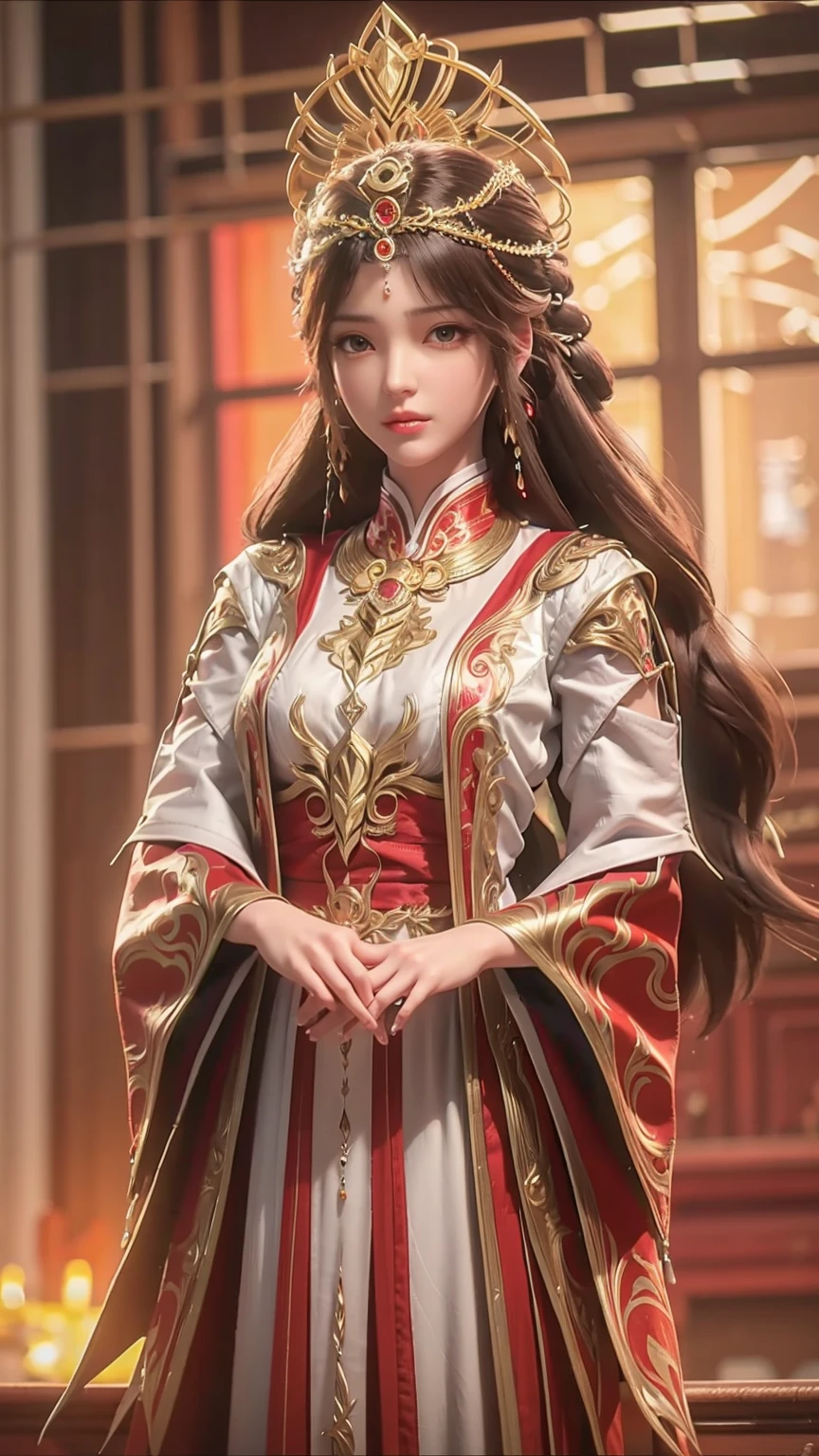 Arad woman in a dress sitting on a throne, cute anime waifu in a nice dress, trending on cgstation, 8K high quality detailed art, anime barbie in white, highly detailed exquisite fanart, Extremely detailed Artgerm, the anime girl is crouching, Flowing magic robe, Beautiful and attractive anime woman, WLOP 和 Sakimichan