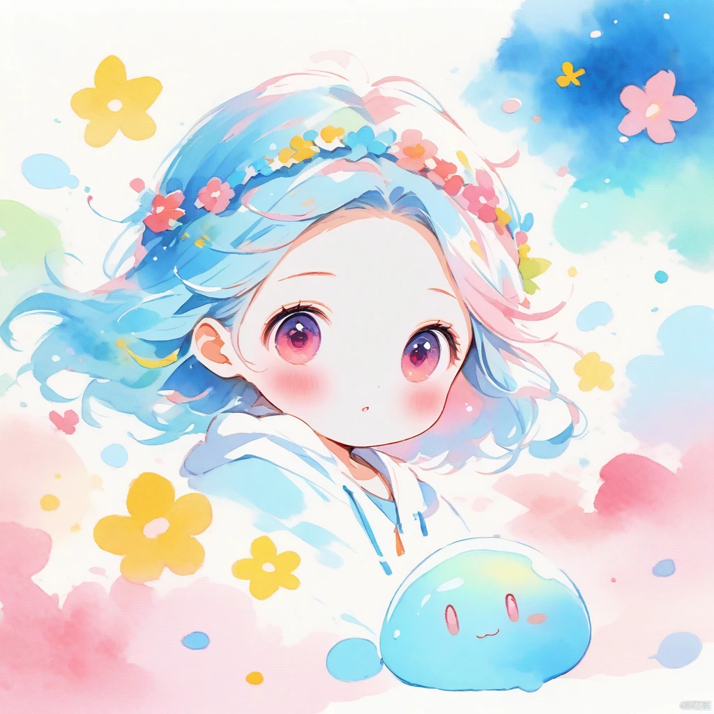 (Highest quality, High resolution, Watercolor Slime