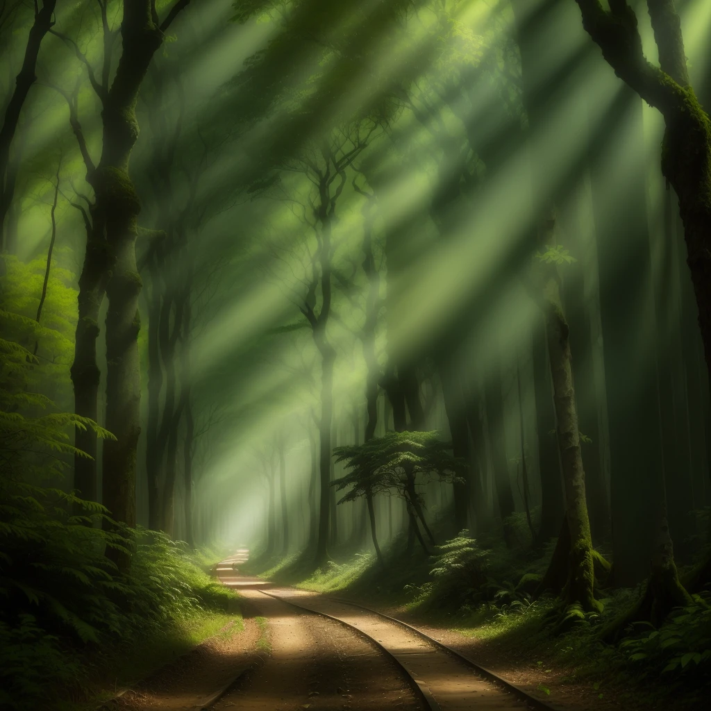 arafed view of a dirt path in a forest with tall trees, really beautiful forest, lush green forest, lush forests, green forest, in green forest, peaceful lushious forest, beautiful forest, beautiful forests and trees, beautiful forest scenery, rich forest, german forest, in serene forest setting, forests, green flora forest, forest trees, lush forest landscape