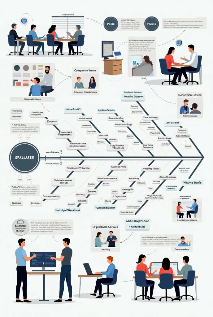 Ishikawa diagram for communication problems in the workplace