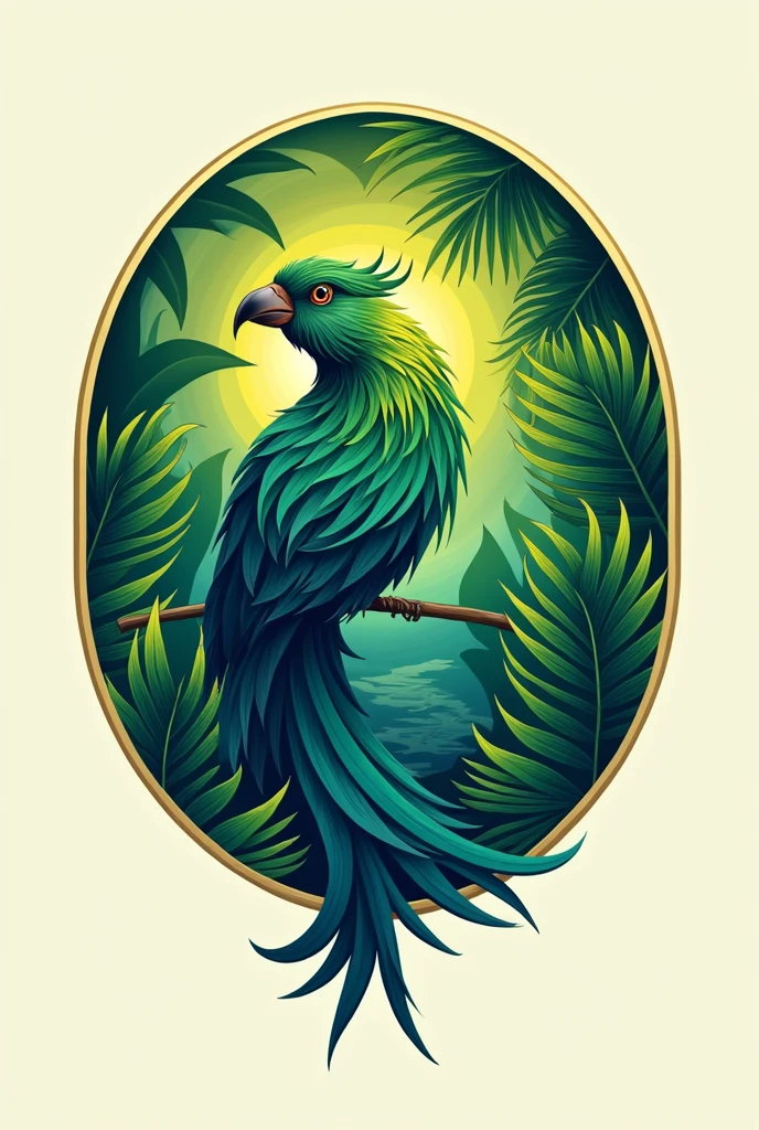 Create a hair product line with a tropical Brazilian logo.

