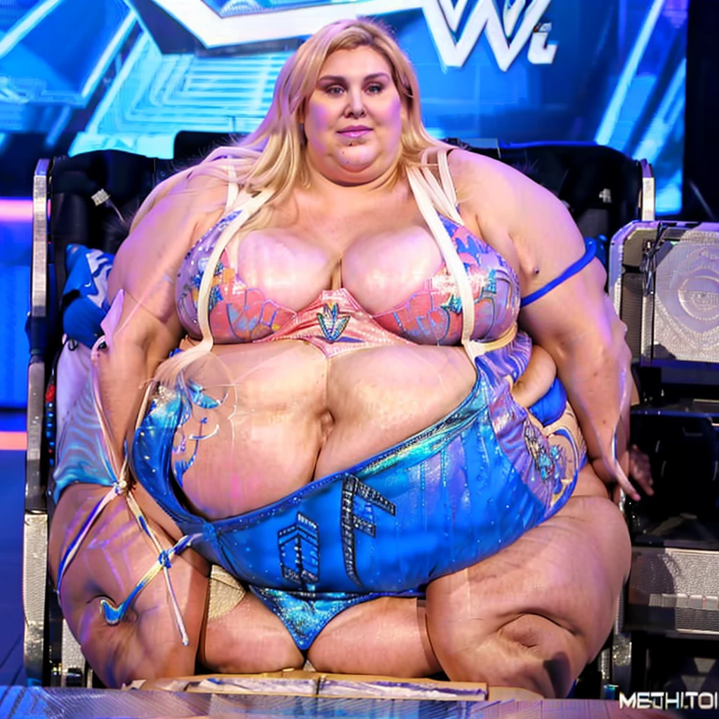 Charlotte Flair massive morbidly obese immobile ssbbw too fat to walk