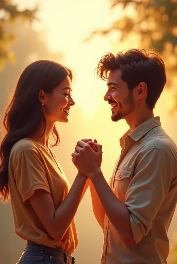 two people/holding hands/be happy/work