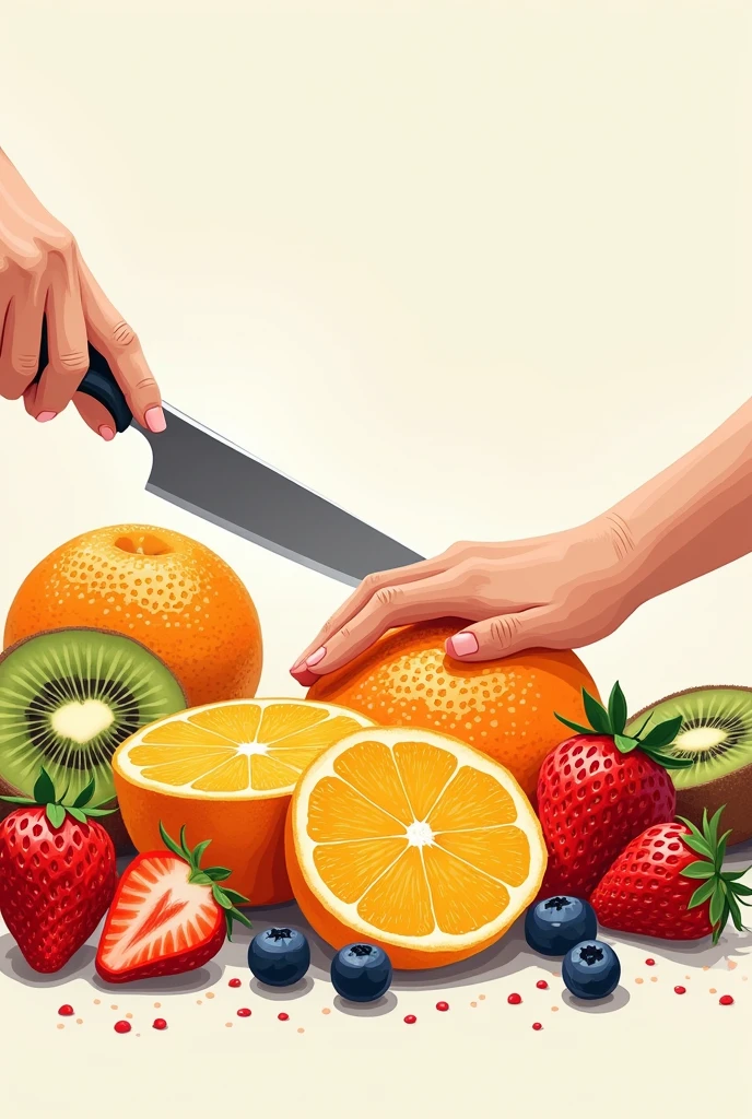 Fruits cutting design