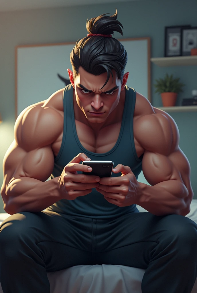 Make a tall, muscular guy who plays Clash Royale 