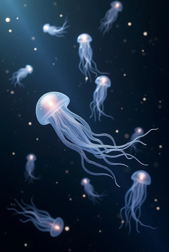 Bioluminescent Ocean、Transparent creatures、Creatures、dark