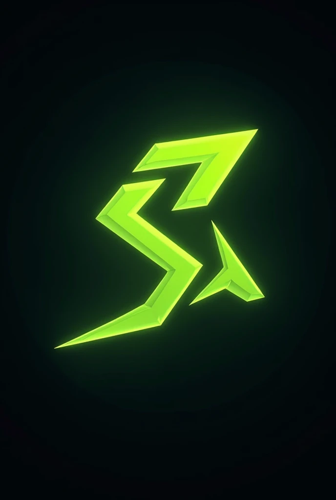 E sport gaming logo, S and A combine, in neon lime color 