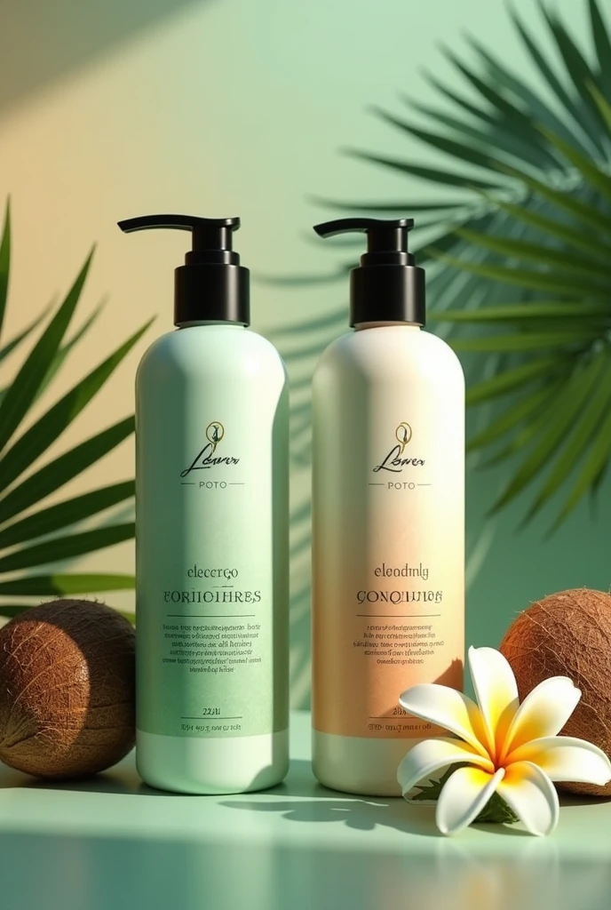 Create a tropical, elegant and sophisticated shampoo and conditioner.