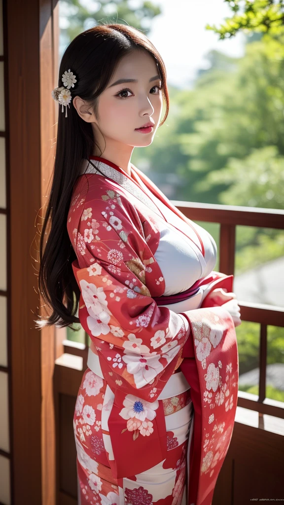 Masterpiece, high resolution photo, a Japanese kimono beauty, big natural breast, beautiful face Japanese women, 8K, UHD 