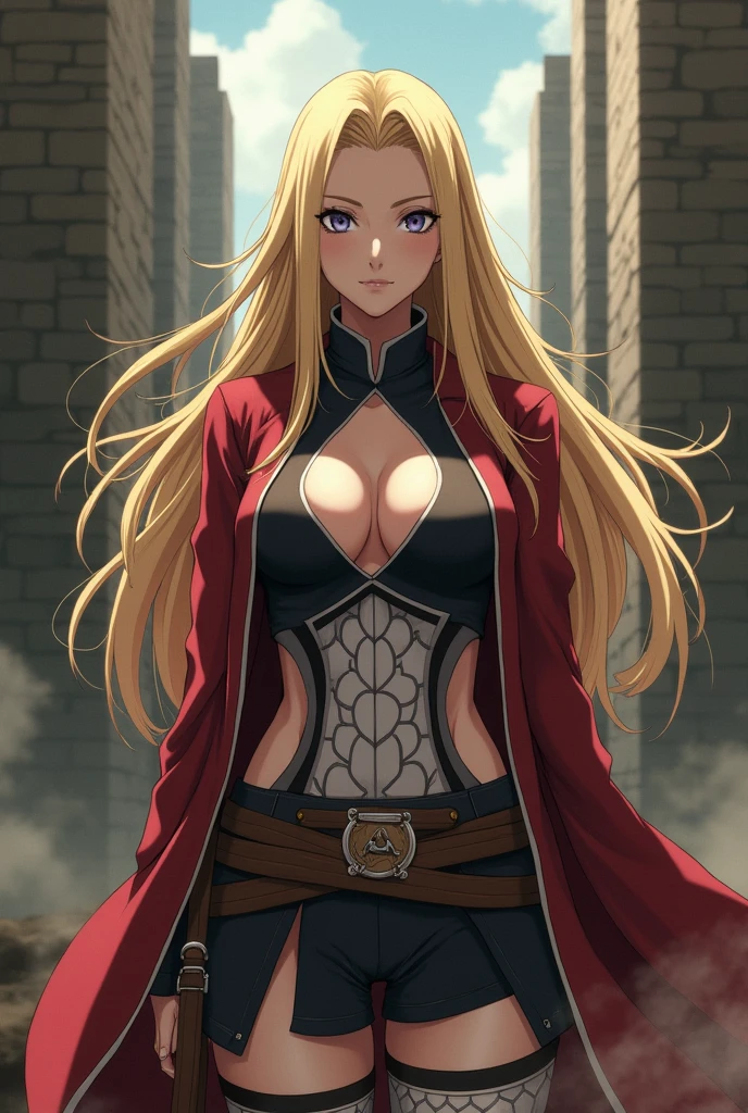 A beautiful young woman with short brown hair and a mix of blonde and brown eyes, wearing the standard Demon Slayer Corps uniform. She has a red haori with a pattern on it, and a large plus-shaped scar in the middle of her forehead, with bangs covering it. She has an elegant and kind expression, embodying the Demon Slayer art style. The woman is standing in a peaceful, daytime forest, holding a katana sword. She shines like a diamond, radiating an ethereal beauty. (best quality,4k,8k,highres,masterpiece:1.2),ultra-detailed,(realistic,photorealistic,photo-realistic:1.37),1girl,beautiful detailed eyes,beautiful detailed lips,extremely detailed eyes and face,longeyelashes,demon slayer uniform,red haori,plus-shaped scar,forest,katana sword,elegant,serious,kind,demon slayer art style,shining,diamond-like,anime