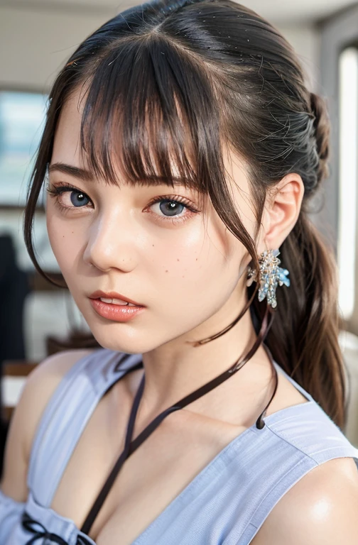 (high quality , Super detailed:1.2 ) , (Highly detailed beautiful face:1.4), ((Highest quality)), ((masterpiece)),smile ,beautiful woman, (be familiar with), perfect face、(8K, highest quality, masterpiece:1.2),(ultra high resolution:1.0),((Natural big breasts:1.2))