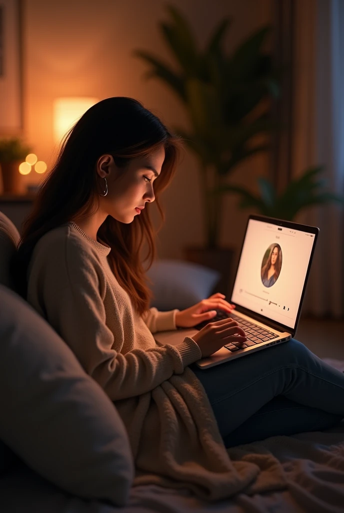 Listening music named "ishq" in laptop