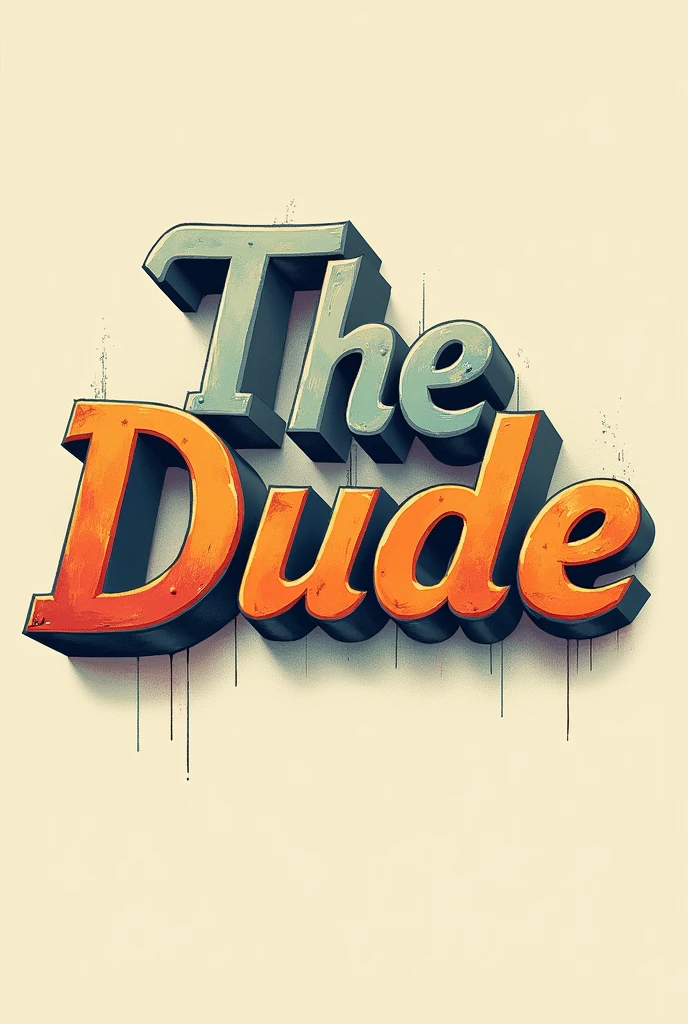 Create me an image of the name The Dude in cool font