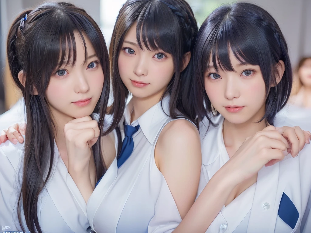 ((Highest quality, Ultra-high resolution, Realistic, RAW Photos, 8k, Real photograph:1.6)), ((日本人high school girl, 16yo)) , Beautiful detailed, Beautiful Face, cute, (((smile))), Japanese beautiful skin, Black Hair, Semi-long hair, (((Summer Girls' School Uniform))), White shirt, Blue check mini skirt, (((Big Breasts: 1.5))), Super Real, Soft Light, (((high school girl, Very detailed, 6+girls: 1.99))), (((high school girl, Very detailed, perfect identical faces, Perfect identical height, Perfect matching outfit, Perfect matching hairstyle, 完璧な同じBig Breasts: 1.99))), ((100人のhigh school girl: 1.6)), (((high school girlのみ))), ((100人high school girlに囲まれる)), Full body photo, Wide-angle field of view, congestion, Intensive, (((high and wide view))), city park, 10,000 people, 数百万人のhigh school girlが集まる