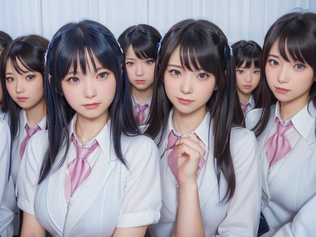 ((Highest quality, Ultra-high resolution, Realistic, RAW Photos, 8k, Real photograph:1.6)), ((日本人high school girl, 16yo)) , Beautiful detailed, Beautiful Face, cute, (((smile))), Japanese beautiful skin, Black Hair, Semi-long hair, (((Summer Girls' School Uniform))), White shirt, Blue check mini skirt, (((Big Breasts: 1.5))), Super Real, Soft Light, (((high school girl, Very detailed, 6+girls: 1.99))), (((high school girl, Very detailed, perfect identical faces, Perfect identical height, Perfect matching outfit, Perfect matching hairstyle, 完璧な同じBig Breasts: 1.99))), ((100人のhigh school girl: 1.6)), (((high school girlのみ))), ((100人high school girlに囲まれる)), Full body photo, Wide-angle field of view, congestion, Intensive, (((high and wide view))), city park, 10,000 people, 数百万人のhigh school girlが集まる