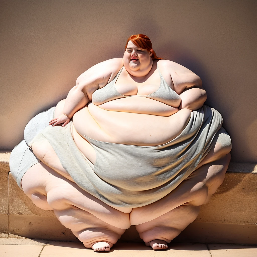 Emma Stone massive morbidly obese immobile ssbbw too fat to walk