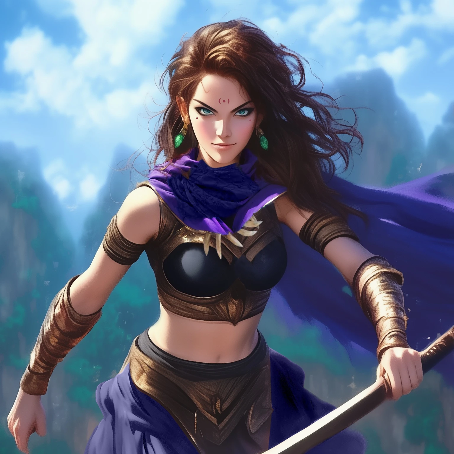 purple cape