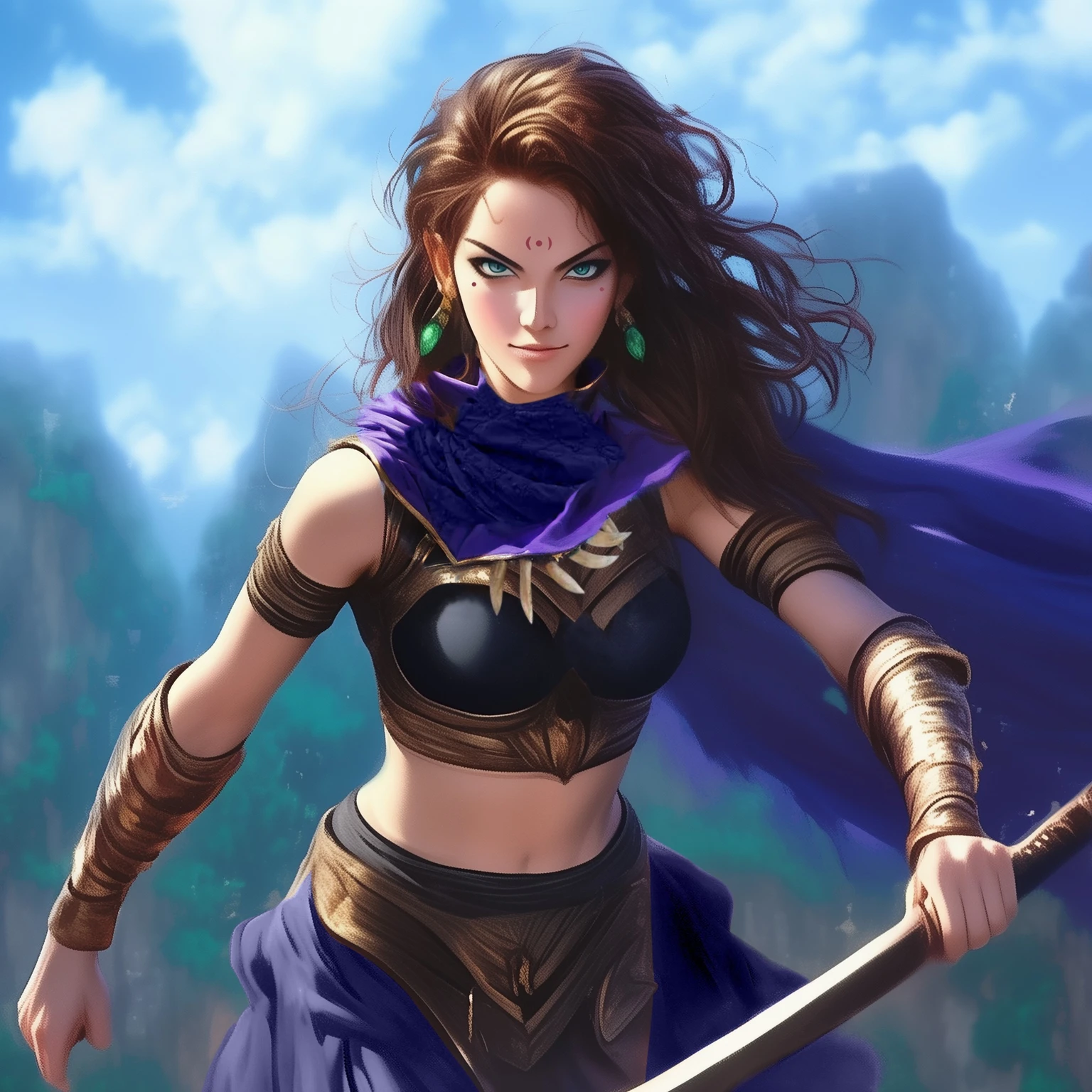purple cape