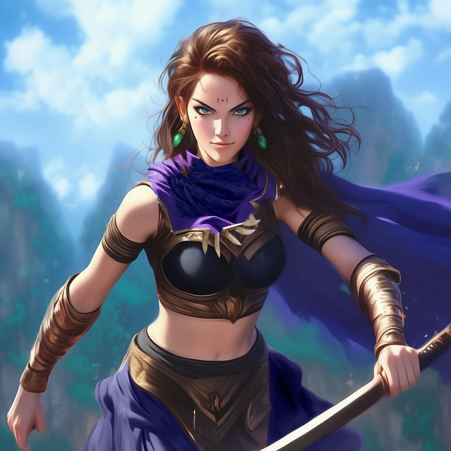 purple cape