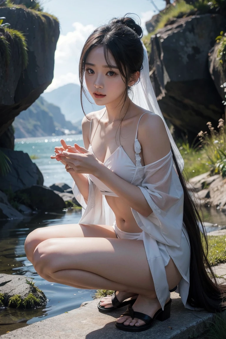 「ghost滅の刃」Than,Fallen Princess,Completely naked、ghost,Completely naked,Crouching,