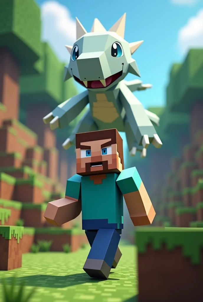 Minecraft Steve Surprised See Pokémon's 
