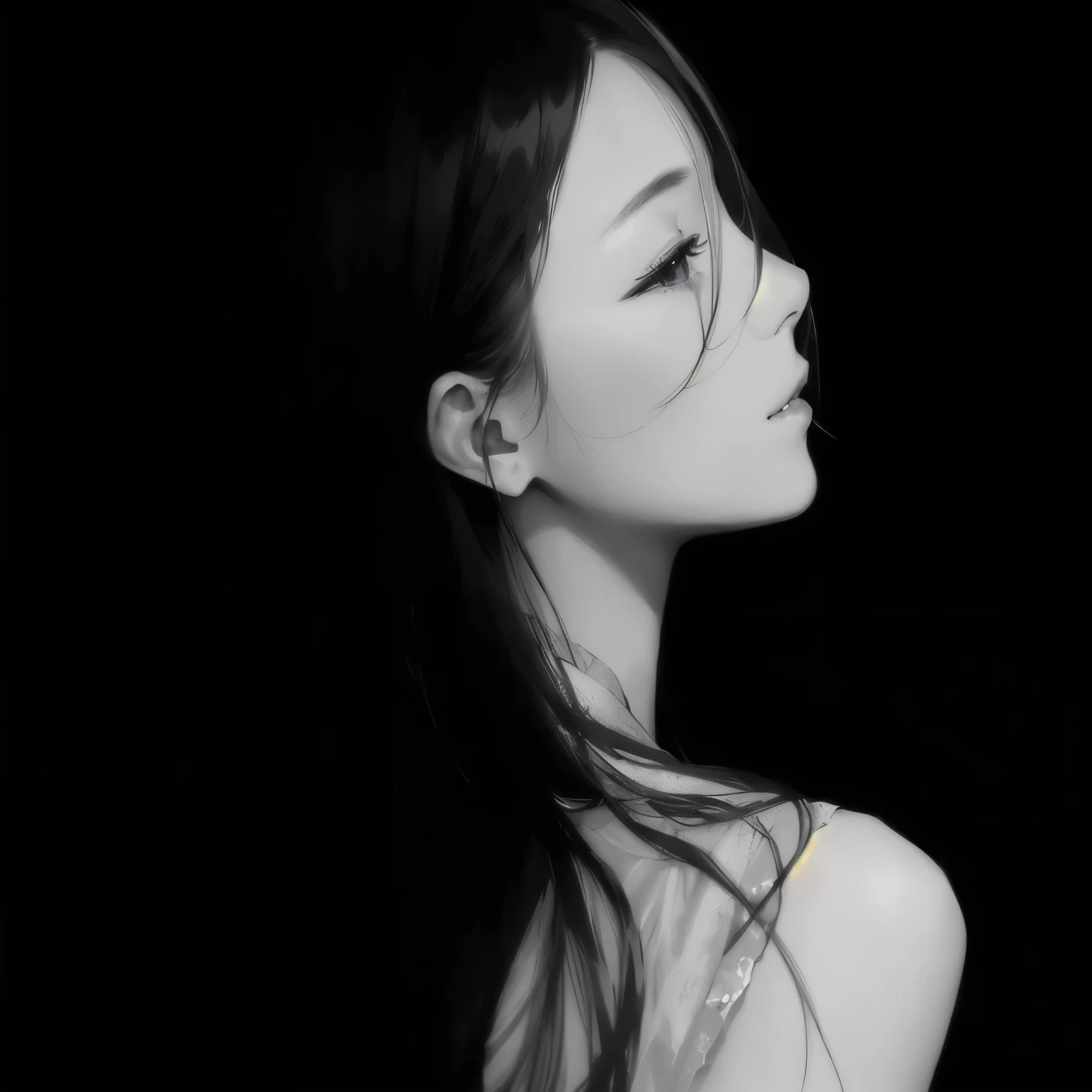 A long hair、Close-up of a woman against a black background, jingna zhang, Cai Zhiyun, Yoon Se-sun, author：Golden Farmer, by Xia Yong, Li Song, by Cheng Jiasui, Inspired by Fei Danxu, by Fei Danxu, author Shang Xi, Kim Hyun Joo, Shin Min-jung, author：Zhang Han