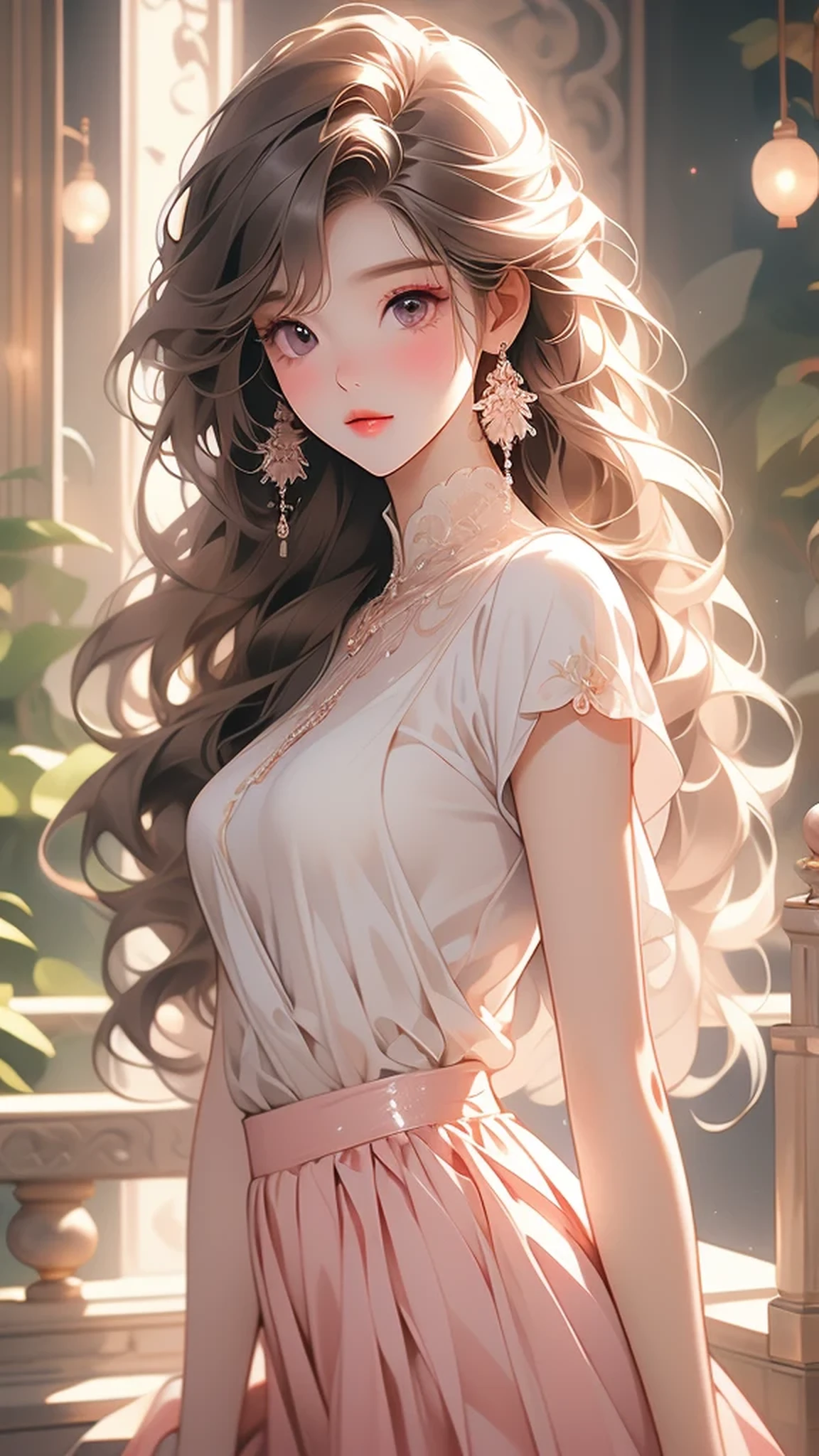 grabbing breast,((Top quality, 8k, masterpiece :1.3)), Clear focus :1.3, 18 years old,Perfect body :1.3, Slim abdominal muscles :1.3, Korean , ((Korean pop idol)), 、((whole body)), high resolution, ((Detailed office)), ((White shirt with details)), ((Detailed tights)) ((detail skirt)), ((Delicate and super beautiful face)), ((Delicate eyes)), ((Large main garden )), , White skin、Fair and shiny skin、(Wavy Blonde)、(()), (Grand Garden Central Luxury), Top image quality、超high resolution、18-year-old Korean、Beautiful breasts, White skin、Fair and shiny skin、Long bright silver hair、Long pale white hair、、beautiful eyes of random colors、Very thin lipeautiful eyes Fine detailsed、Lengthen the eyes、Light pink blush、Long eyelashes、Beautiful Double eyelidss、Eyeshadow、Neckless、Earrings and Nipple Rings、 Dark brown hair、Dark brown hair、beautiful eyes of random colors、Thin lips, Fine details、Lengthen the eyes、Light pink blush、Long eyelashes、Smile, Beautiful Double eyelids、Lighting that highlights beautiful skin、Glowing Skin 2, ((#11: Long Layered Hair, Beautiful breasts)) , Highly detailed face and skin textures, Delicate eyes, Double eyelids, The night view of the city can be seen through the window ,