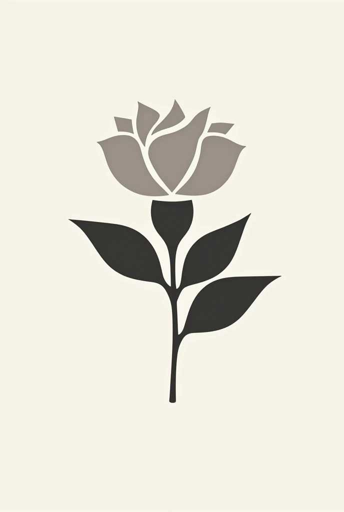 A minimalist logo of a book and a rose, but it should not be recognizable at first glance, that it is a rose and a book