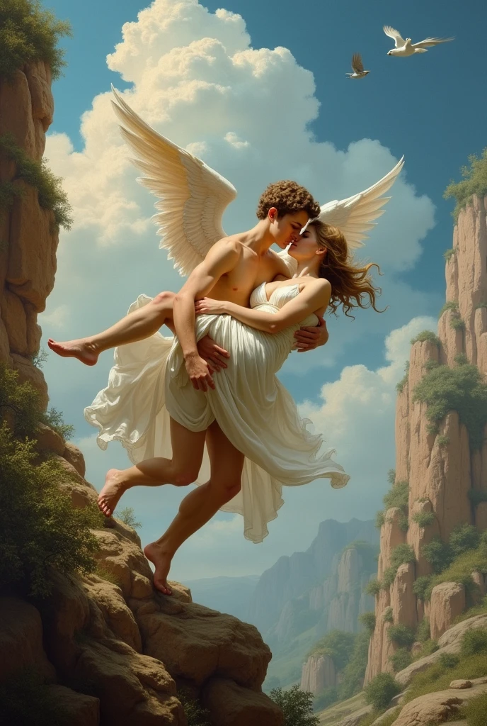 Cupid and Psyche, the scene where he saves her and takes her to Olympus