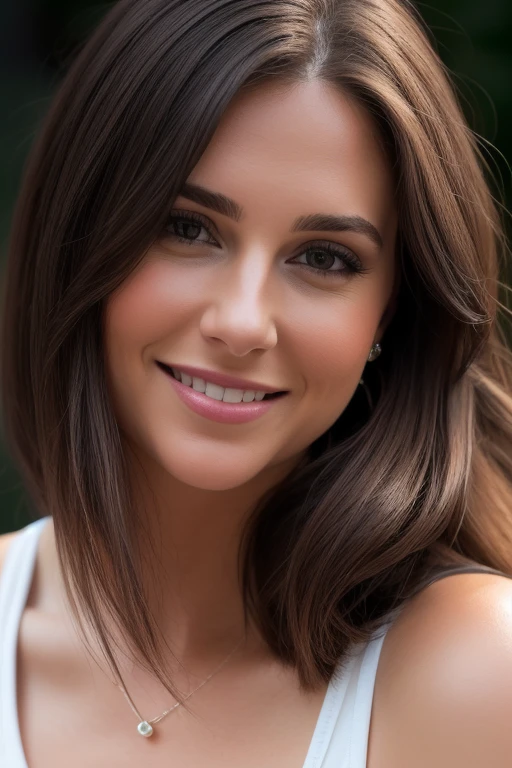 raw photography, face white woman young brunette, front ,happy expression, black background, very realistic, face details, DSLR, soft lighting, High quality, film grain, Fujifilm XT3, (((Ultra HD details, Ultra HD detailed, Ultra-HD-realistic, Ultra-HD-same-realistic-quality-details)))