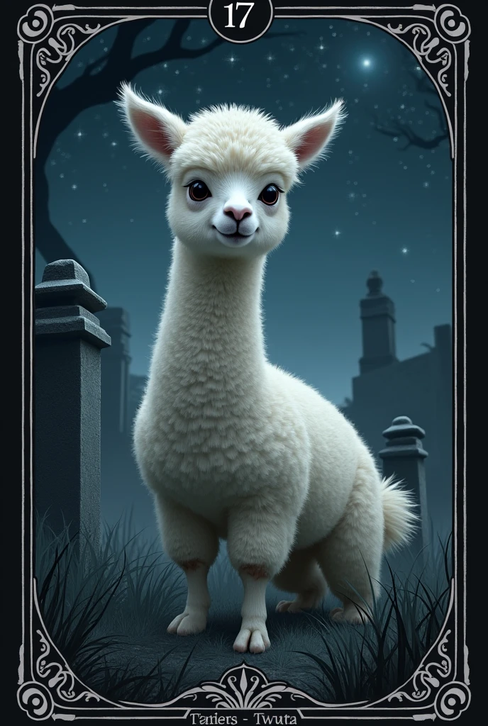 Crias playing card de tarot, dark, souls, playing card, Number 17, sao, star in the cemetery sky