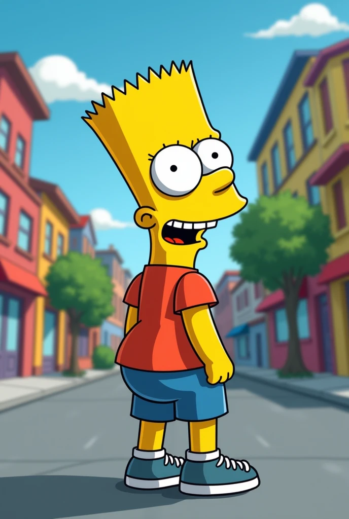  Bart Simpson Looking forward from behind
