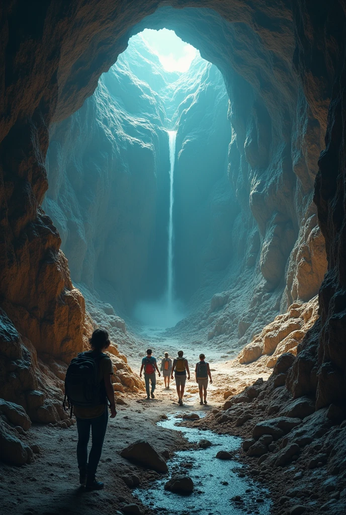 A guy adventure began in the geosphere, the solid part of Earth. As they descended into the Earth's crust, Alex felt the weight of the world pressing around them. The ground beneath was a maze of rocky tunnels, ancient minerals, and magma flows. The air was cool and dry, filled with the faint hum of shifting tectonic plates. Each step resonated with the deep, primordial rhythm of the planet' s heartbeat.