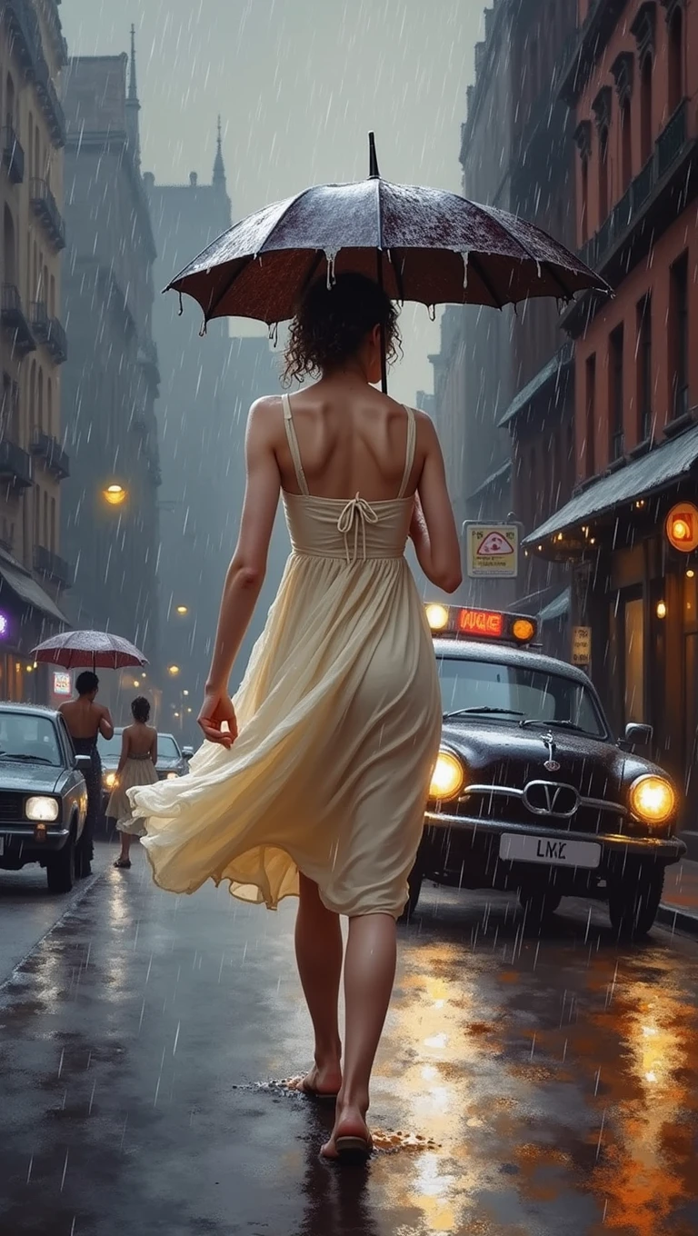 (rainy night:1.5), (Tasteful:1.5), (full color:1.5), 8k, 4k, (magic:1.5), (dripping paint;1.5), (night London street:1.5), (1900s:1.5), (three girls far away with umbrella :1.3), (wearing a long wet dress:1.5), (slender:1.5), (full body:1.5), (beautiful city lighting:1.5), (light reflection:1.3), (steam:1.5), (fog:1.5), (mist:1.5), (humid:1.5), (smog:1.5), (heavy rain:1.5),(wet:1.5), (sweat:1.5),(step:1.5),(rolling:1.5),(dynamic:1.5), ((a thick textured oil painting, impasto brushstrokes, dry brushing, paletteknife:2)) oil painted harmonic colors, ((modern impasto style:2), abstract art, vibrant colors, deep shadows, warm lighting, atmospheric, moody, dramatic, intricate details, Harmonic composition, expressive brushwork, textural paint surface, (best quality,4k,8k,highres,masterpiece:1.2),ultra-detailed,(realistic,photorealistic,photo-realistic:1.37)
