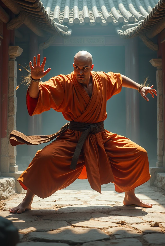 fighting monk