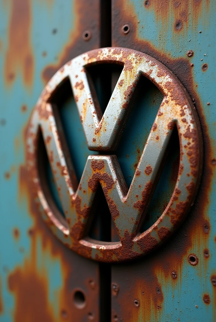 Rusty Volkswagen Logo 