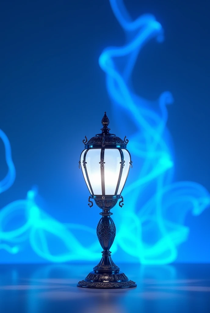 Animated blue background lamp
