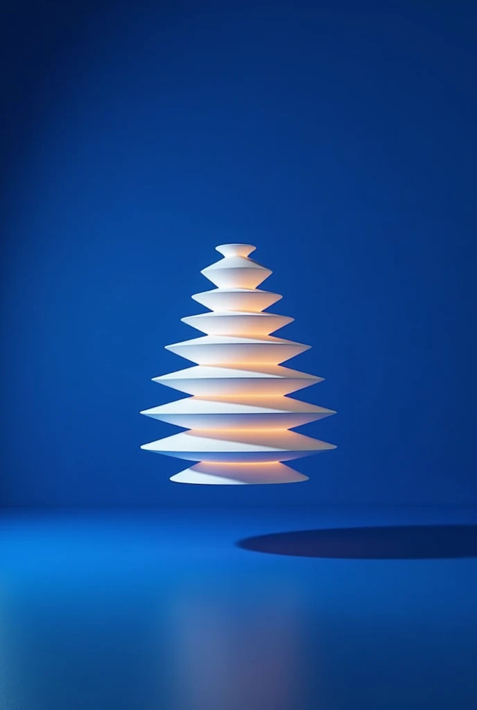 Nested lamp blue background