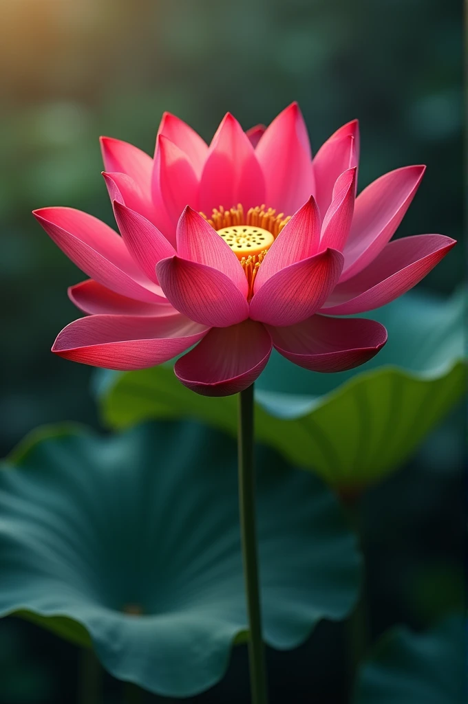 Red lotus flower