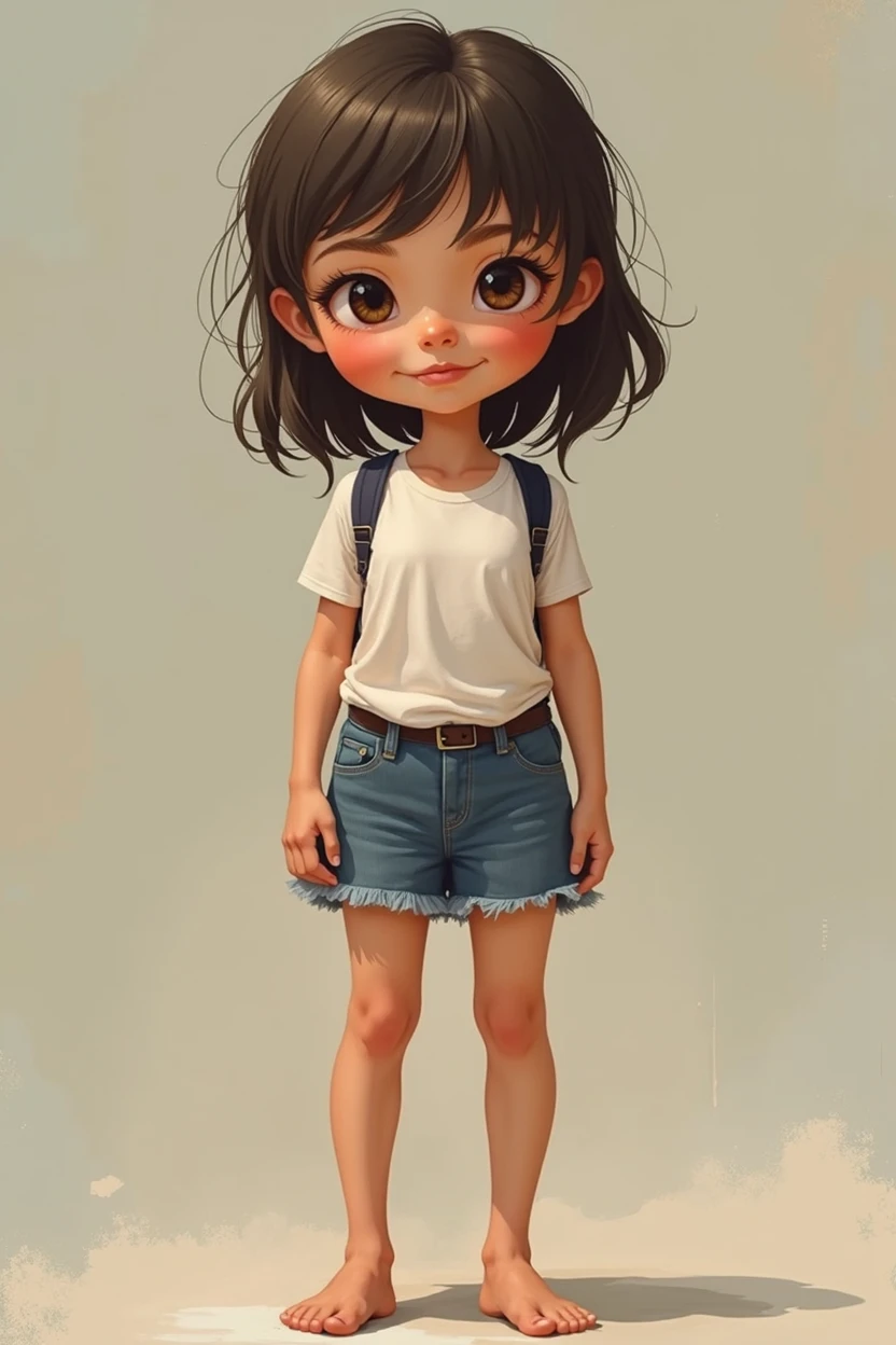 Create a naked elementary school girl