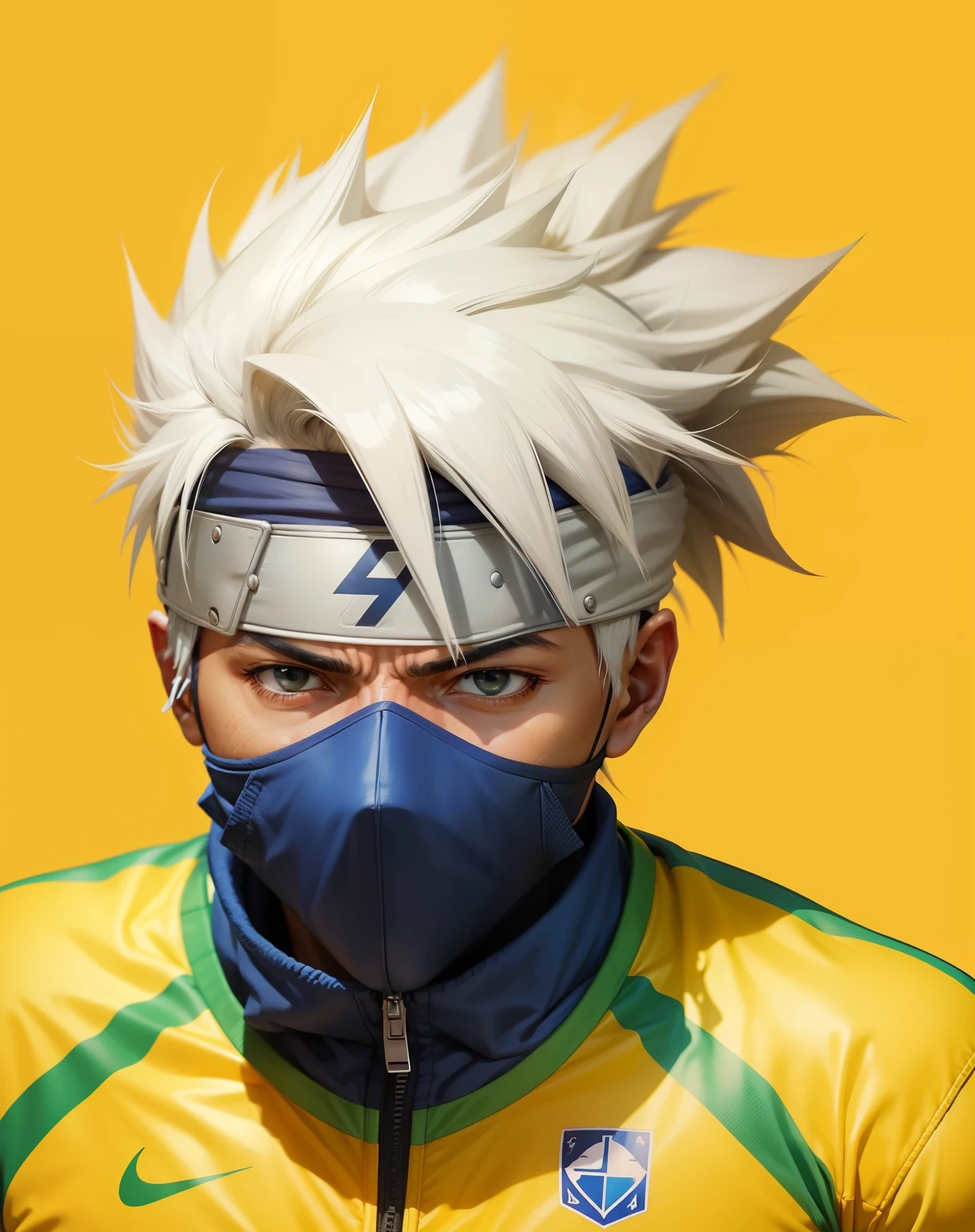 Kakashi wearing the Cape Verde national team uniform