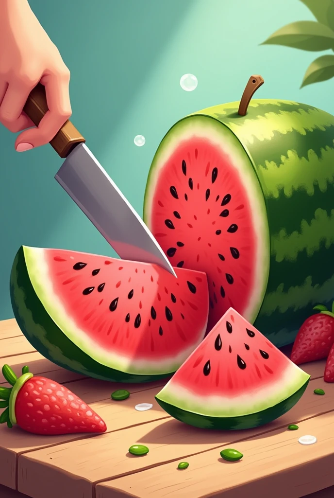 Watermelon cutting design