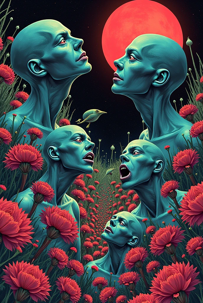 Cover art for an album called “mental cannibals flowers”