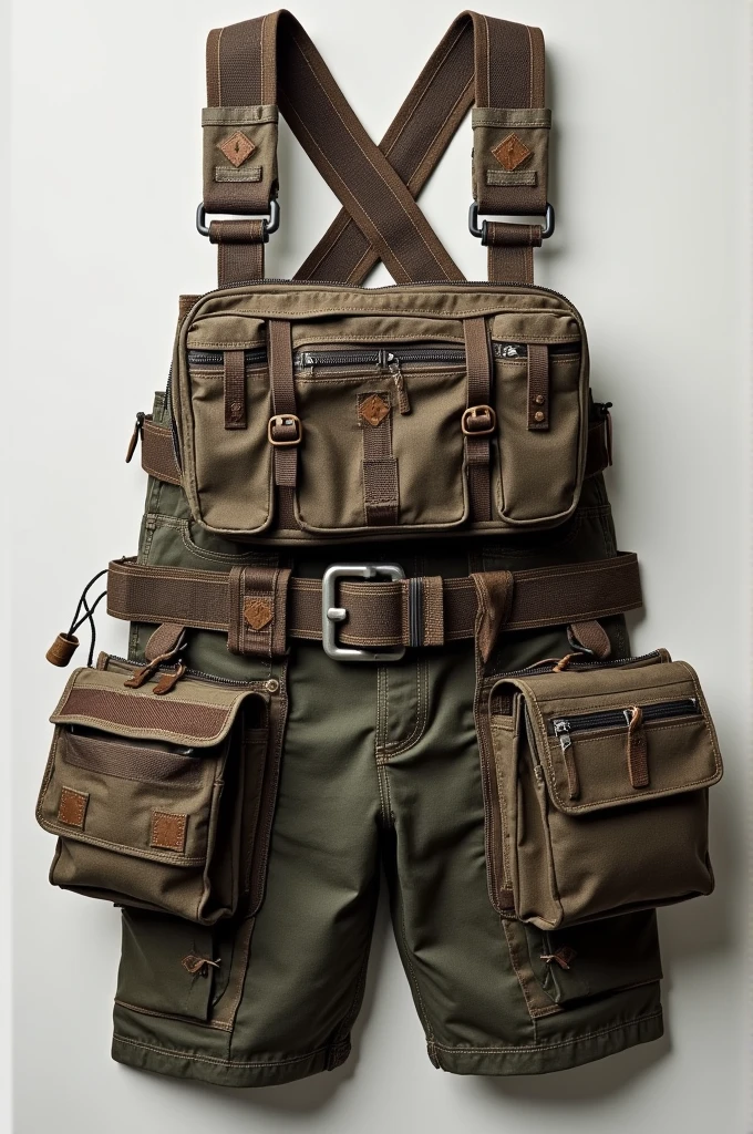 Industrial mechanics tool belt with detachable cases