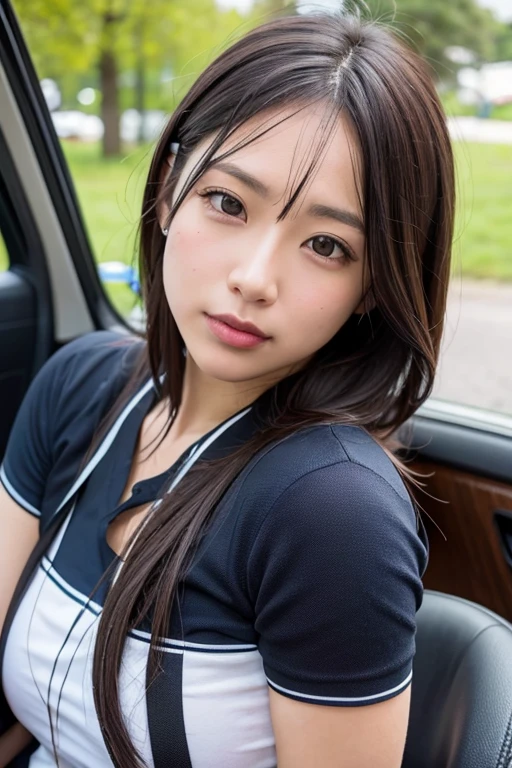 8k, Highest quality, masterpiece, Ultra-high resolution, (Realistic:1.4), RAW Photos, (Film Grain:1.3), one person's, Portrait of a thin Japanese woman, 30 years old, Stand on the beach, Cute Face, Detailed face, Detailed eyes, {short|length} hair, correct body anatomy, Wearing a swimsuit, Photo engraving