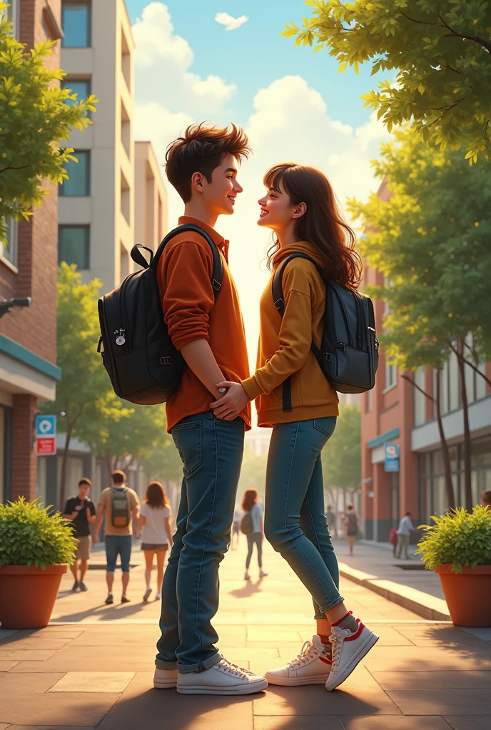 campus,Force love,Male and female lead images