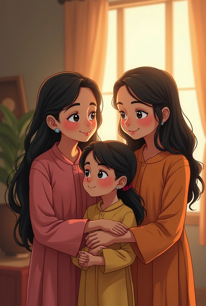 Priya and Mamu helping Mousumi during her early struggles and supporting her throughout her journey.
Their bond only grew stronger as they celebrated her achievements and continued to support her dreams.