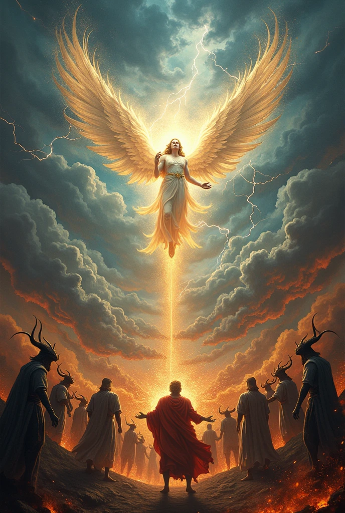 God VS Satan Blake God and Archangel VS Satan and Lucifer
