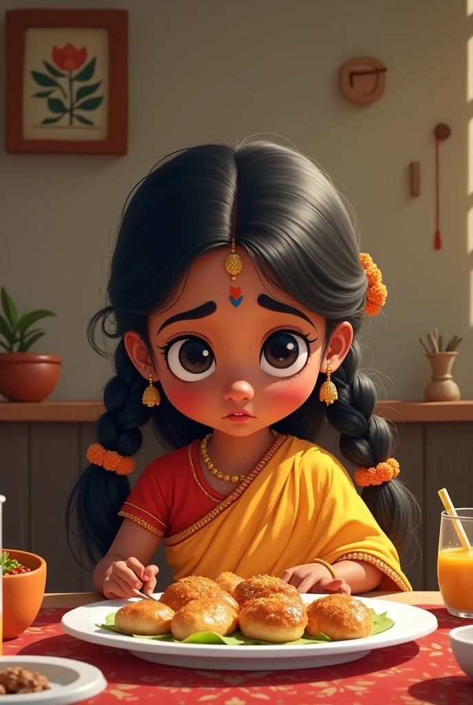 A five year old Indian girl was not saying food