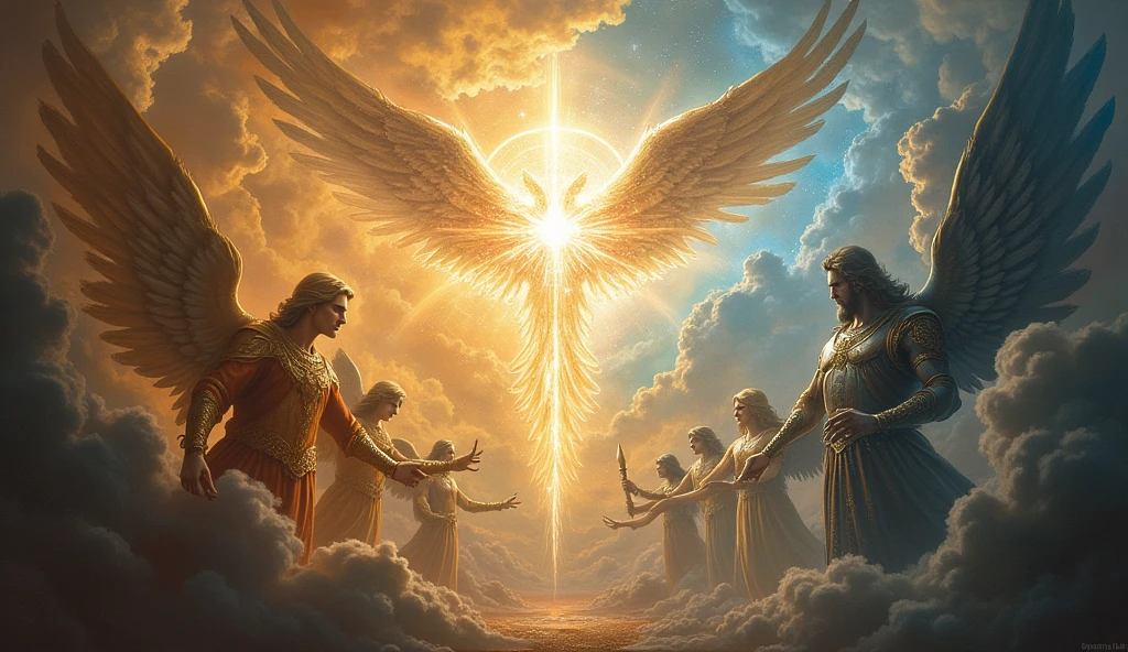 God VS Satan Blake God and Archangel VS Satan and Lucifer